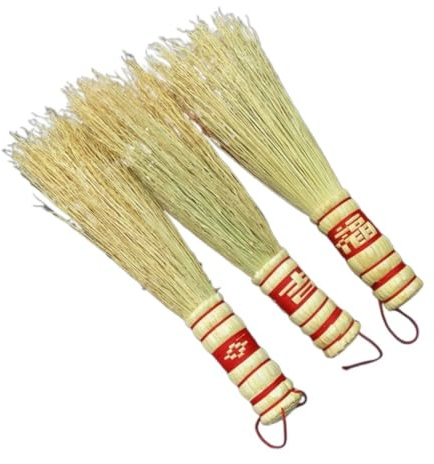 Cepillo De Cocina Cepillo de bambú, Cepillo for Maceta Natural, plántulas de Sorgo, Olla for Lavar a Mano a la Antigua, Escoba for arroz, Cepillo for Olla, Cocina Cepillo para Fregadero