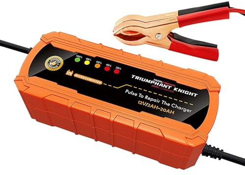 Caricabatterie da 12 Volt per autoveicoli,Caricabatterie per autoveicoli - Caricatore a impulsi Caricatore intelligente,Caricabatterie automatico, Caricabatterie al piombo Display intelligente, Manten