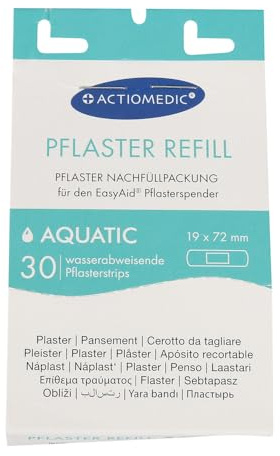 8 Stück Actiomedic Gramm Medical ACTIOMEDIC® EasyAid Refill Strips AQUATIC, hautfarben, L: 72 mm, B: 19 mm, 30 Stück/Packung, Pflaster, Wundpflaster, Fingerpflaster