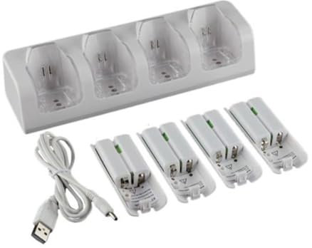 DIYEAH 1set Caricatore Usb Per Batterie Ricaricabili Slot Design Bianco Pratico e Durevole Accessorio Per Carica Batterie