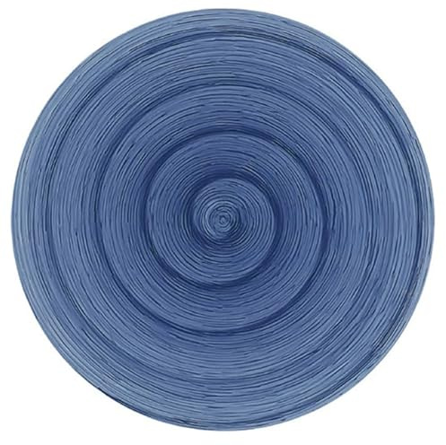 Generico Memento Table Set 6 piatti Piani 27.5 cm - in ceramica Made in Italy, dipinti a mano (Blu, Piani)