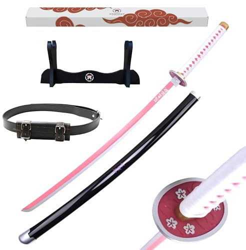 Hashiman Katana Demon – manga svärd svärdhållare trä bälte – samuraj Catana cosplay anime – träsvärd barn vuxna – ninja dekoration kostym sabel (Tsuyuri Kanao)