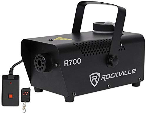 Rockville R700 700W Fog Machine, 10 oz Tank, Quick 3.5 Min Heatup, 3,000 CFM Output, Wired + Wireless Remotes, for DJs, Parties, Theatrical Events