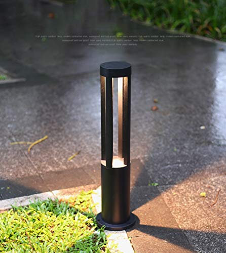 Lampes sur pied IP65 Lampe de chemin étanche à LED Lampe de pelouse extérieure moderne noire 10W Lampe de couloir de chemin en aluminium coulé de créativité Jardin 3000K lumière blanche chaude à fente