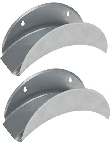 BigDean 2 Gartenschlauchhalter aus Metall 29x13 cm bis zu 25 Meter Schlauch | Robust & stabil - Wand-Aufhängung mit Schrauben