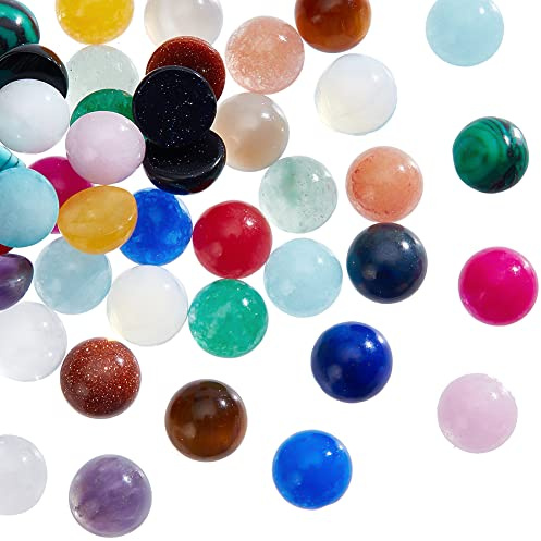 SUPERFINDINGS Multi ColorNatural Cabochon Edelstein Halbrunde Kuppel Flatback Quarzstein Für Halskette Schmuckherstellung