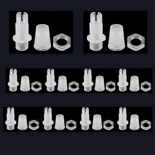 SRunDe 10pcs M10 Conectores Colgantes de Alivio de Tensión Tuerca | plástico Cable de agarre Rosca de bloqueo de cable Abrazaderas ajustables Clips de cable de luz techo Ojal para Colgante Lu