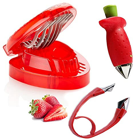 Obstschneider-Set, Erdbeerentkerner, Obstblätter, Schälwerkzeug, Küchenzubehör, Entkerner für Erdbeere, Tomaten, Ananas