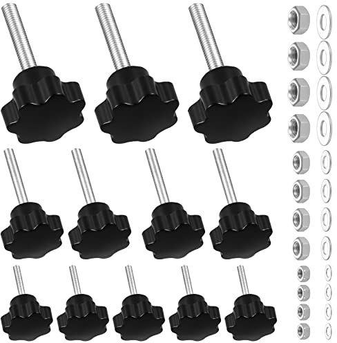 Knpwer 30 Stück Sterngriffschraube M4 M6 M8 3 Größen Spannknopf Innengewinde Spannmutter