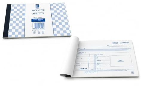 GUTE LINES Ricevuta Affitto - Fattura di AFFITTO, 50 Moduli Autocopianti, Quick Grafiche (2)