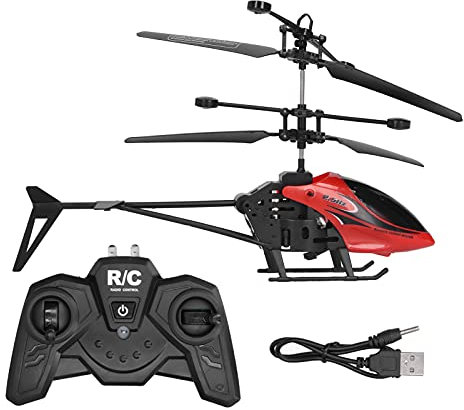 Gaeirt Spielzeugflugzeug, Ferngesteuerter Hubschrauber für Anfänger und ab 14 Jahren zum Trainieren der Hand-Auge-Koordination(rot)