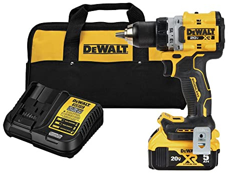 DEWALT 20V MAX* XR® Brushless Cordless 1/2 in. Drill/Driver Kit (DCD800P1), Yellow