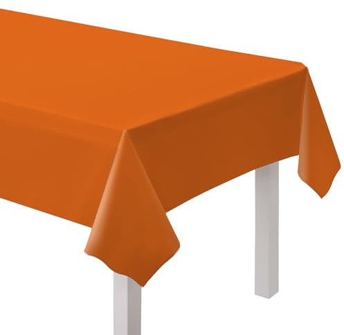 Amscan 9915404-204 - Orange Eco-Friendly Recyclable Paper Party Table Cover - 2.74m