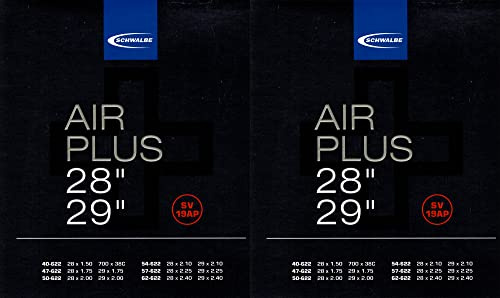 2X Schwalbe Schlauch SV19AP 29 Zoll (40/62-622) Air Plus höhere Lufthaltigkeit