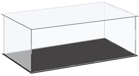 sourcing map Acrylic Display Case, 41x21x15.5cm, High Transparency, Stable, Dustproof Showcase for Collectibles Items