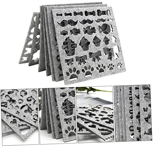 7 Piezas Plantilla Divertida Molde De Bordado Fieltro De Lana Itinerante Aguja De Fieltro Suministros De Artesanía De Aguja Paquete De Materiales Sintió Estereotipos