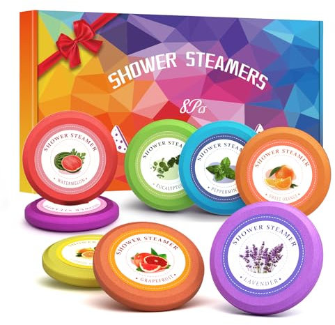 Linkax Kleine Geschenke für Adventskalender Füllung 2025, Kleinigkeiten Weihnachtsgeschenke für Frauen, 8 Stück Shower Steamers Aromatherapie Entspannung Geschenke für Frauen, Nikolaus Wichtelgeschenk