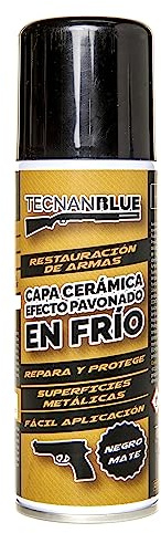Tecnan Blue - Pavon pour Armes - Protecteur Nano-céramique avec un effet de bleuissement à froid - Noir Mat Aérosol 200ml