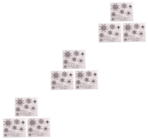 EXCEART 3er-set Schneeflockenstempel Für Scrapbooking Siegelstempel Blätter Bastelprojekte Karten Zeitschriften Dekoration 3 Stück X 3