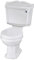 Balterley Close Coupled Toilet with Cistern, Traditional Bathroom Toilet Cistern with Round Pan & Chrome Lever Handle, WC Toilets for Bathrooms & Cloakroom - 715mm x 715mm x 855mm (White)