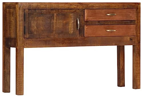 HETFTJN Sideboard, Kommode Besenschrank Aufbewahrungsschrank Mehrzweckschrank Geeignet für Entrance Office Küchenzeile Flur 118x30x75 cm Massivholz Mango