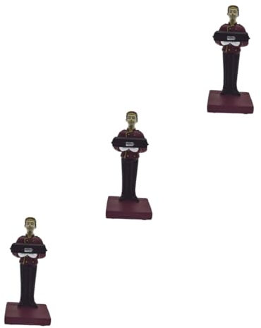 GALPADA 3stücke Kreativer Handwerker-uhrenständer Eleganter Uhrenhalter Für Zuhause Und Geschäft Robuster Uhrenanzeigeständer Aus Resin Dunkelrot