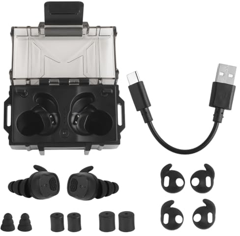 WQZXM 2024 Nouveaux Écouteurs Bluetooth for La Chasse en Plein Air, Les Tirs, Les Écouteurs Tactiques, La Protection Auditive Électronique NRR26db