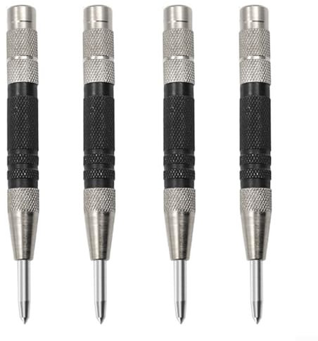 2 x verstellbare automatische Körnerwerkzeug, Präzisionsmarkierung für Holz und Metall (4 Stück)