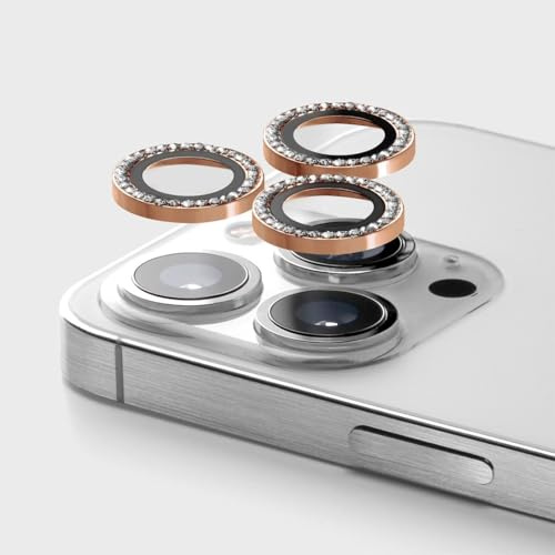 CASETiFY Gema de lente de cámara [fácil aplicación] para iPhone 16 Pro / 16 Pro Max, color dorado desierto