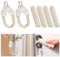 2pcs Arrêts de Portes Coton Corde, Doorstop Poignée De Porte Set Anti Collision Butoir Butée de Porte Poignée Protecteur 4PCS Housse de Protection en Doux Mousse Couvercle Poignée de Porte