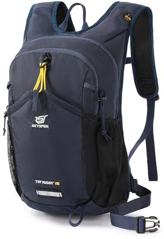 SKYSPER Sac à dos de randonnée, 15L Petit sac à dos léger Sac à dos de jour Femme Daypack pour la randonnée Hiking Backpack Homme