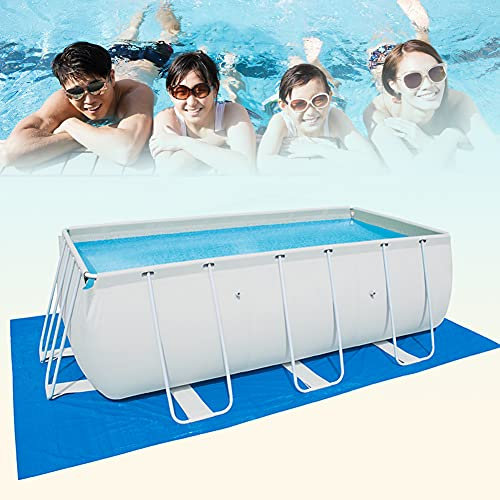 Large 500x300CM Rectangle Swimming Pool Mat Summer Waterproof Cover for Paddling Pool Durable Anti dust Ground Cloth for Garden Outdoor Pool Foldable and Rainproof Protective Mat for Weather