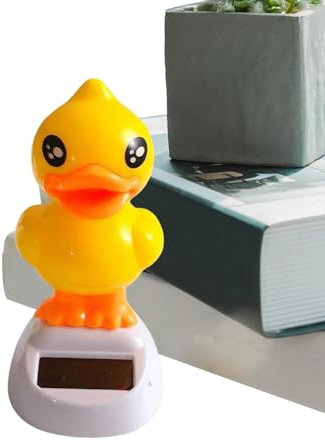 Gelbe Entenauto -Armaturenbrettdekor, Solar angetriebener Tanzende Ente - Gelbe Entenauto -Armaturenbrettdekorationen - Süße Tierpuppenverzierungen Automobil -Dash -Figur für Kinderzimmer, Automobile,