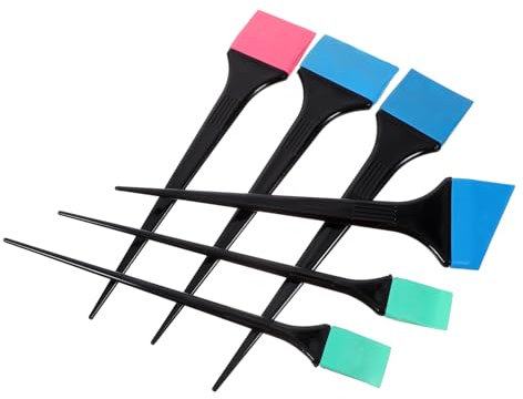 FRCOLOR Juego De 6 Pinceles Aplicadores De Tinte Cabello De Silicona, Tamaño Mediano, Resistentes y Fáciles De Limpiar, Para Uso Profesional y Doméstico Peluquería y Tintes