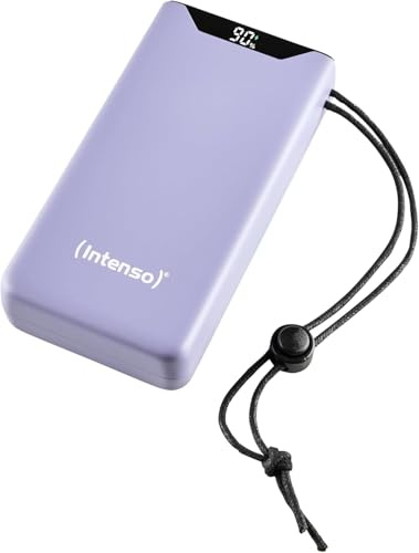 Intenso Powerbank F20000 - Batería Externa con PD (20 W) y QC (18 W), Conector USB-C y USB-A, 20000 mAh, Color Lila
