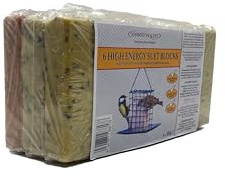 Johnston & Jeff 6 pack Suet Block Multipack - Assorted Wild Bird Food Wildlife