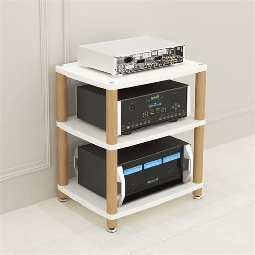 mobile stereo hi fi rack hifi Rack Per Amplificatore, Contenitore Per Componenti Stereo Di Intrattenimento/giradischi/ricevitore/apparecchiature Elettroniche, Centro Di Intrattenimento Angolare(White,