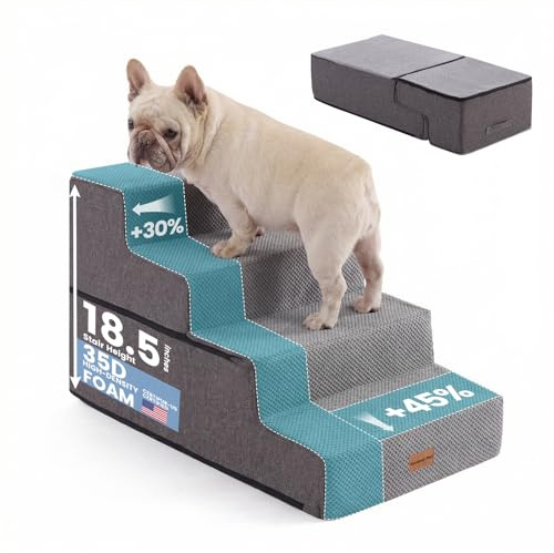 Gardner Pet Scala per Cani Piccola, 4 Gradini, Grigio