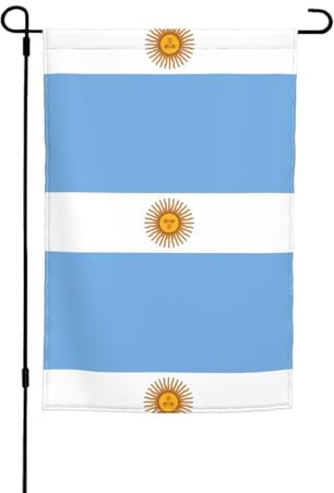 Bandera argentina decorativa de jardín de 12 x 18 pulgadas, antiarrugas y antidecoloración, adecuada para jardín, patio, césped, balcón