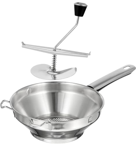 Amosfun Presse Purée Manuel Acier Inoxydable Robuste et Facile à Nettoyer Presse Pommes de Terre Portable pour Cuisine Domestique