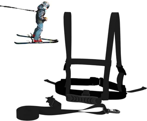 Harnais de Ski et de Snowboard pour Enfants,Ceinture D'entraînement De Ski,Harnais D'entraînement De Ski,Sangle De Ski pour Enfant avec Sac Ceinture pour Débutants en Patinage