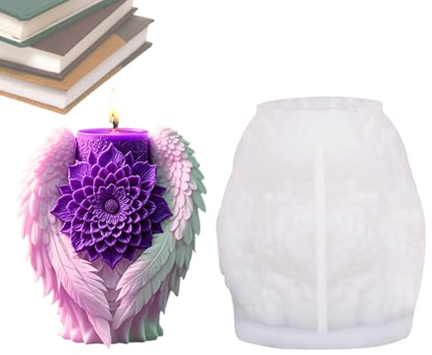 Moules À Bougie En Silicone,Moules À Bougies Angéliques Formes En Silicone - Matériel Pour Artisanat Moulage Résine Pour Époxy Plâtre Argile Décoration Cire Chocolat Dessert