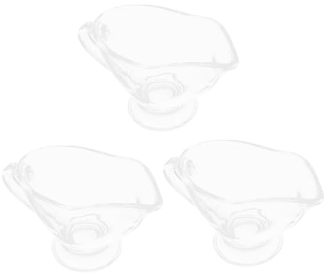 HIAKDOFT 3 Pcs Glass Gravy Boats with Ergonomic Handle Sauce Pitchers for Steak Sauces Black Pepper Gravy Dispensers Versatile Dining Table Serving for Family Meals and Holiday Parties