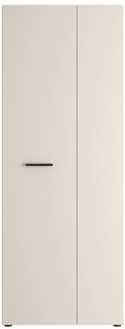 Forte NET306 moderner Mehrzweckschrank 70, schmaler Schrank, 2-türig, Holzwerkstoff, Flur, Diele, Kaschmir|Beige, 68,7 cm breit x 181,1 cm hoch x 36,5 cm tief