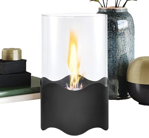 Chimenea de Interior - Decoración del Hogar con Pétalos Ondulados,para Escritorio con Chimenea Y Luz Cálida - para Oficina Dormitorio Sala de Estar Mesa Cocina Repisa Estante Apartamento