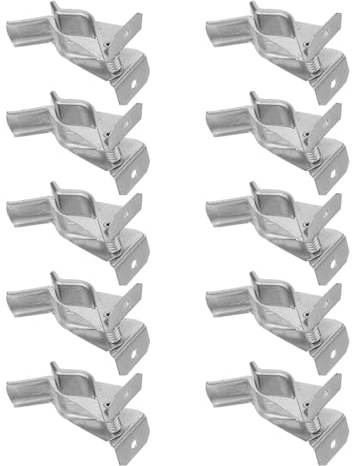NOLITOY 10pcs Metal Bulldog Clips Spring Grip Wall Mounted Tool Holder Clamp for Mop Broom Rake Handles Garage Storage Organizer Heavy-Duty
