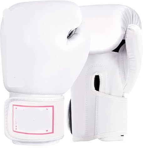 Boxningshandskar för vuxna, professionella, för Sanda, Muay Thai, strid, träning, för pojkar och flickor, andas sandsäckar(BOX 2.0 vitrosa, 10 oz)