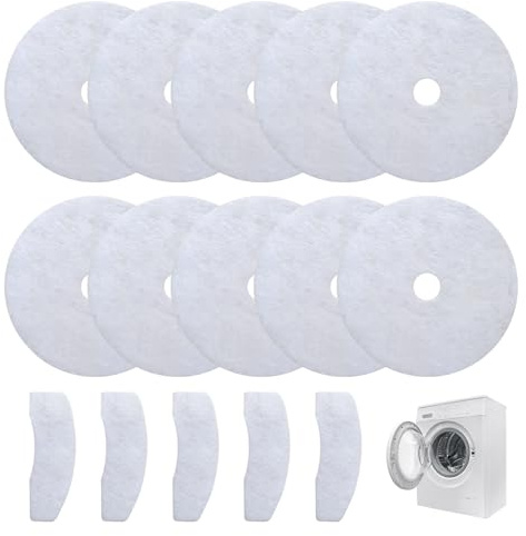 15 Pcs Tumble Dryer Filter, Cloth Exhaust Filter, Clothes Dryer Exhaust Filters Replacement Universal Dryer Lint Accessories Pads Filters Dryer Parts for Improved Airflow Efficiency Dust Filtration