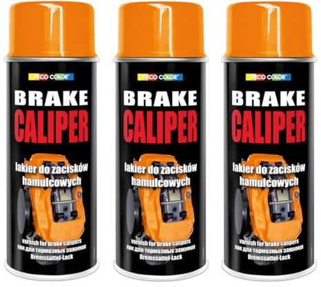 Fahrzeugteile Hoffmann 3er Sparpack 400ml Bremssattellack Bremssattel Farbe Orange