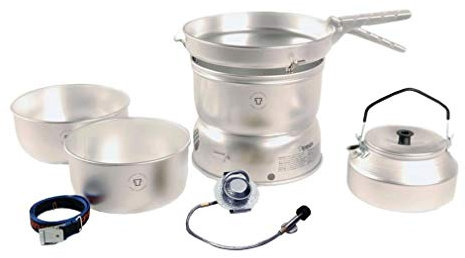 Trangia Camping 25-2 Stove With Gas Burner, Silver, One Size